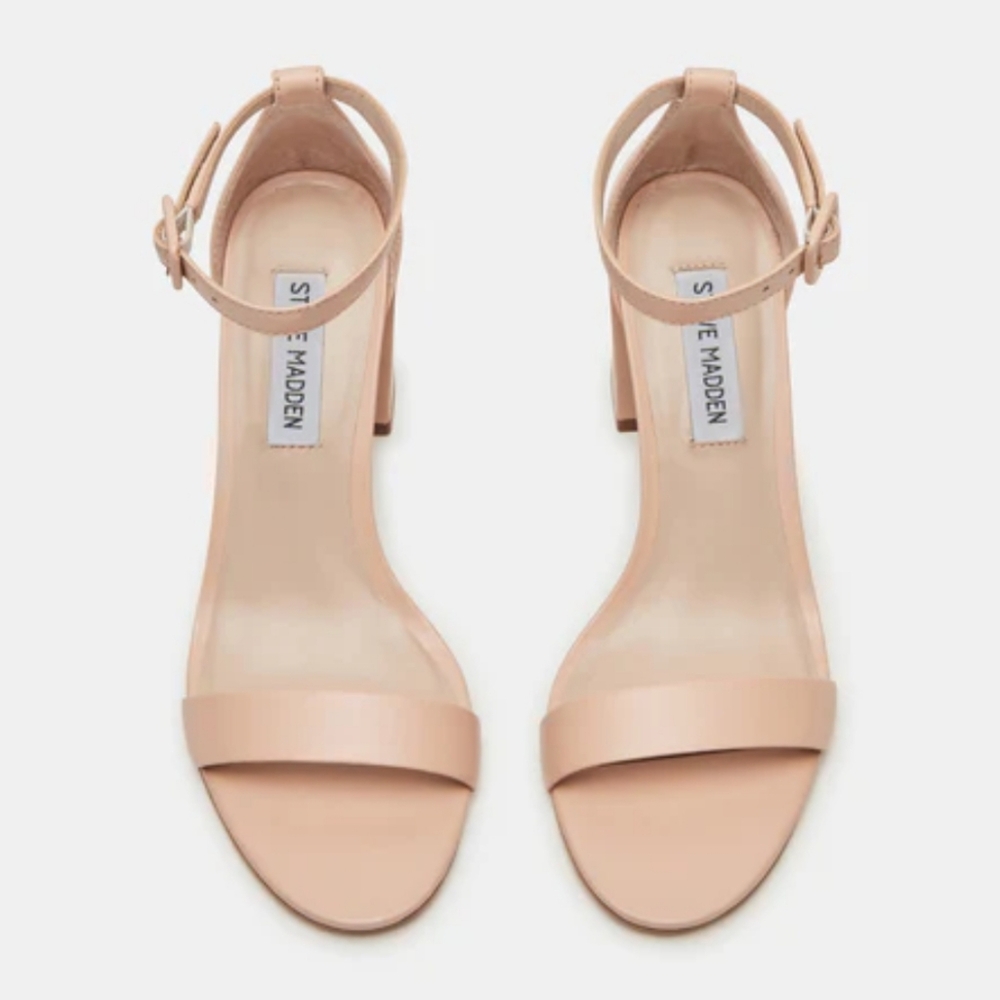 STEVE MADDEN Beige Vegan Leather Wedge Shoes Size 6, New